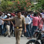 Police brutality in anti-caste protests in India
